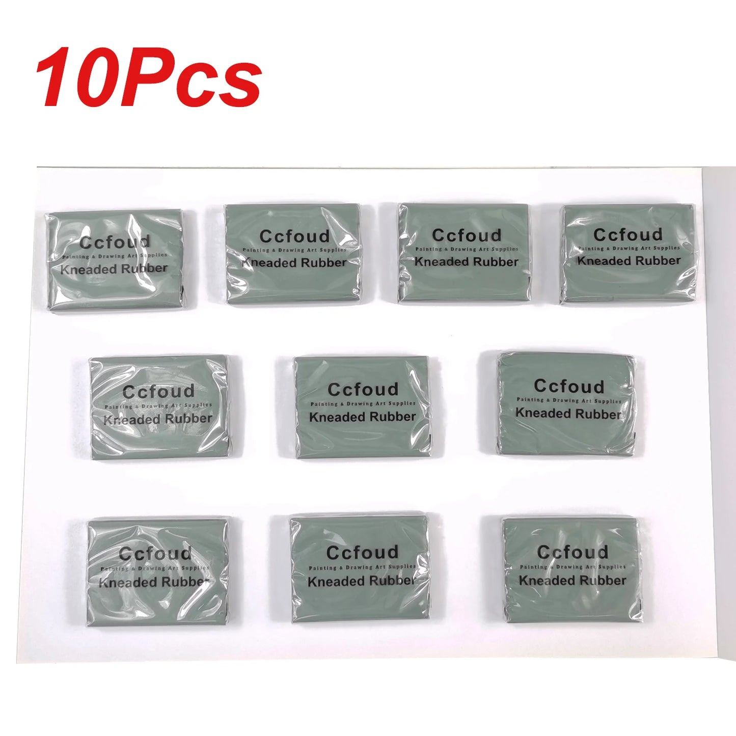 Grey Plastic Kneaded Eraser Set (3/6/10/20/36pcs) – Soft Rubber Art Erasers for Sketching, Drawing, Blending, Shading & Highlighting for Artists and Adults