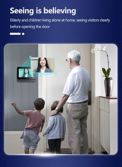 4.3" HD Wireless Video Doorbell — Night Vision, Waterproof Smart Home Intercom Camera