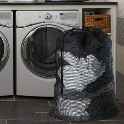 Large Nylon Mesh Laundry Bag — Durable Drawstring Clothes Washing Bag, Anti-Snag & Deformation