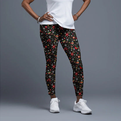 LETSFIND Women High Waist Winter Fitness Leggings, 3D Christmas Print Full Length Stretch Yoga & Casual Trousers