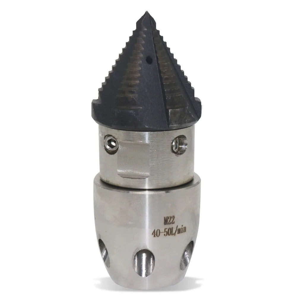High Pressure Rotating Nozzle 1/2 M22 & 3/8 – Sewer & Sludge Cleaning Water Gun Nozzle for Pressure Washing