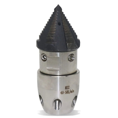 High Pressure Rotating Nozzle 1/2 M22 & 3/8 – Sewer & Sludge Cleaning Water Gun Nozzle for Pressure Washing