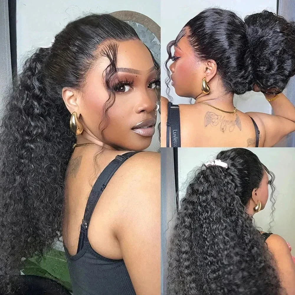Invisi Strap HD 360 Full Lace Wig – 250 Density Precut Lace Frontal Wig, Drawstring Snug Fit, Pre-Plucked Glueless Human Hair Wig