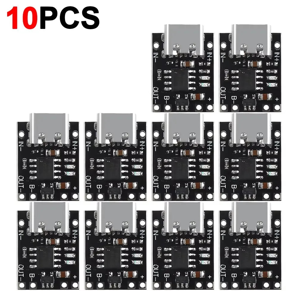 TP4056 3.7V Lithium Battery Charging Board - Type-C USB Li-ion Charger Module with Protection Circuit
