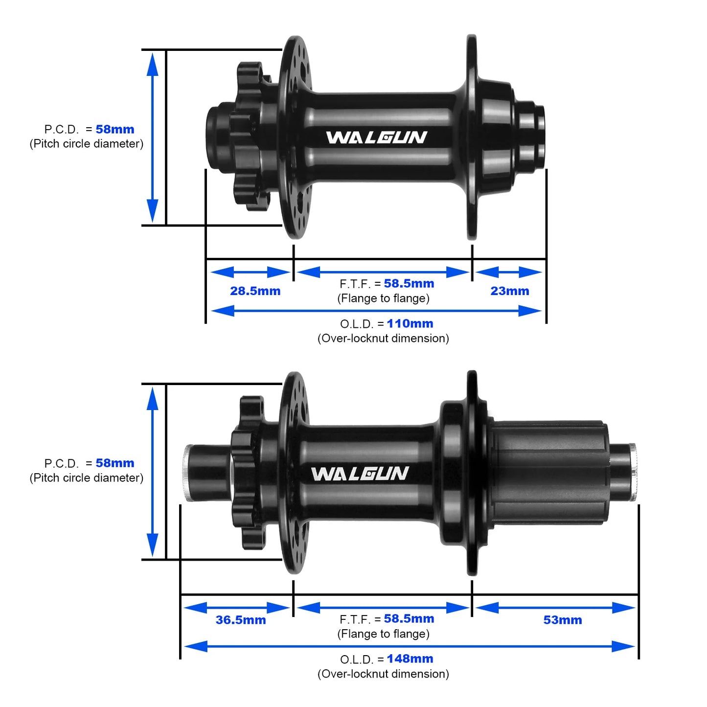 M1F M1R BOOST MTB Mountain Bike Hub – 28/32/36H Front & Rear, 110mm/148mm, HG/MS/XD/XDR 11-12 Speed Freehub