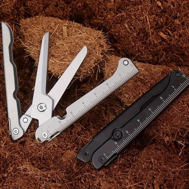 Portable Folding Scissors – Stainless Steel Multi-Purpose Outdoor Tool for Camping, Fishing & Hunting