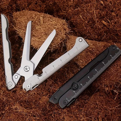 Portable Folding Scissors – Stainless Steel Multi-Purpose Outdoor Tool for Camping, Fishing & Hunting