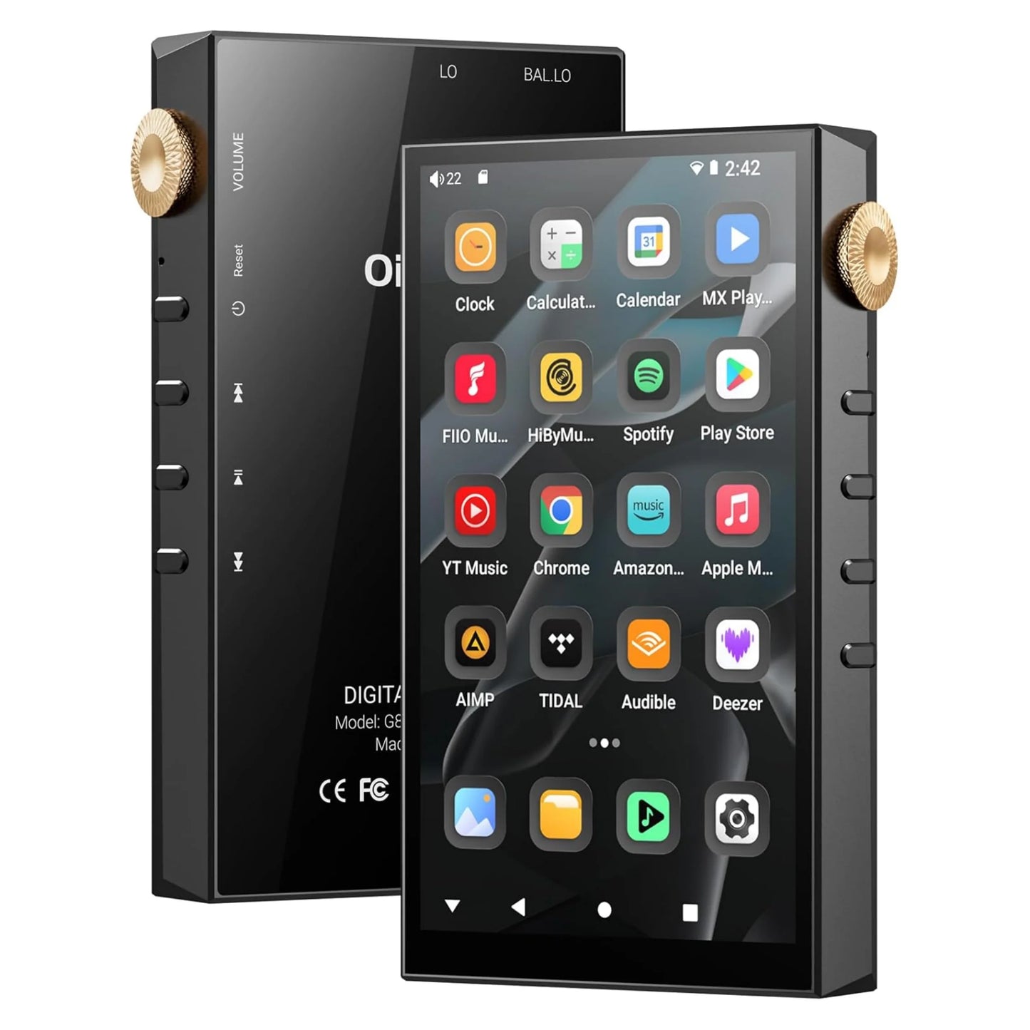 Oilsky Hi-Res Audio Player - 160GB HiFi MP3 Player with Bluetooth, WiFi, Dual ESS DAC & 4.4mm Balanced Output