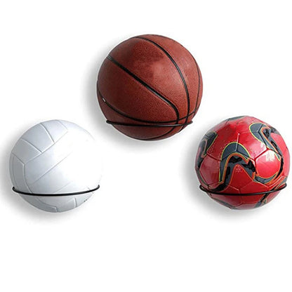 Multi-Purpose Football Display Shelf – Wall-Mounted Basketball Storage Rack, Iron Space-Saving Holder for Living Room Decoration