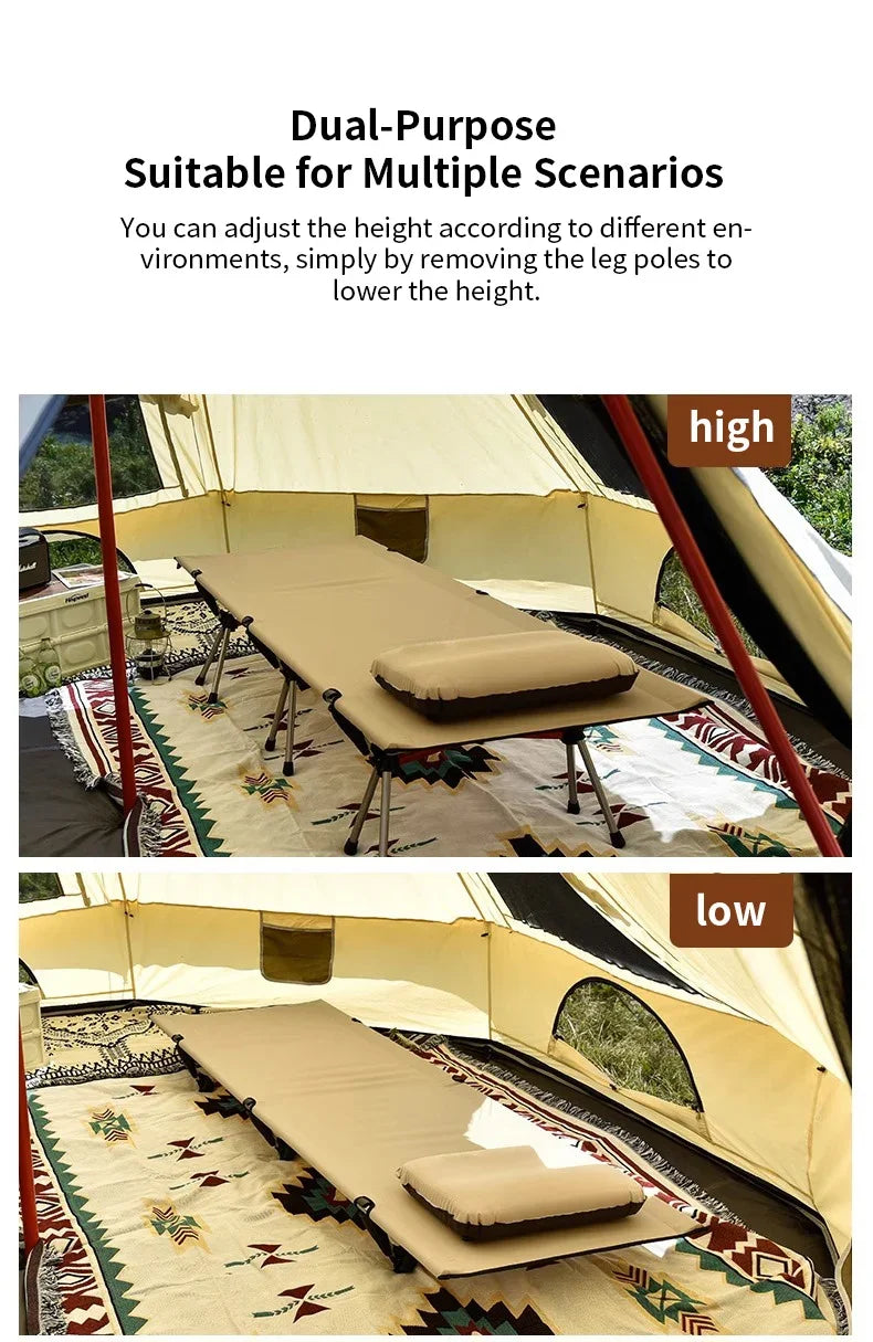 Portable Camping Cot – Lightweight Collapsible Sleeping Bed for Hiking, Backpacking & Outdoor Use, Foldable Single Tent Bed