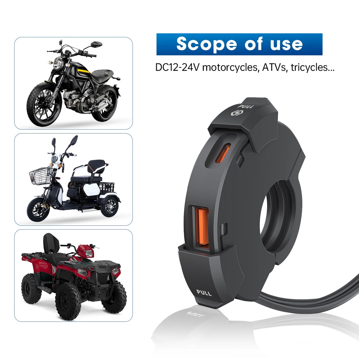 Aluminum Motorcycle Handlebar Phone Holder – Anti-Vibration Navigation & Mirror Mount Stand