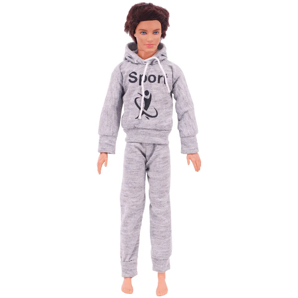 30cm Ken Doll Clothes – Pop Suit Top & Pants Outfit for Boys, Holiday Gift Doll Accessories
