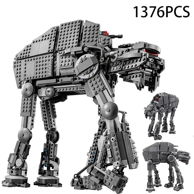 HOT TOY 1376PCS Star Space Movie Assault Walker – Creative DIY Building Toy, Compatible with 75189 for Children's Birthday