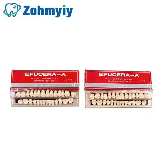 28-Piece Resin Denture Teeth Shade Guide Set, 3D Dental Color Comparator for Teeth Whitening & Dental Plate Matching Tool