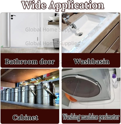 Shower Threshold Water Guard - Bathroom Glass Door Bottom Seal for Wet-Dry Separation and Waterproof Edge Protection