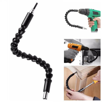 105 Degree Electric Drill Corner Device - Universal Flexible Shaft Connecting Rod Sleeve Tool Set with 300mm Turning Screwdriver Joint