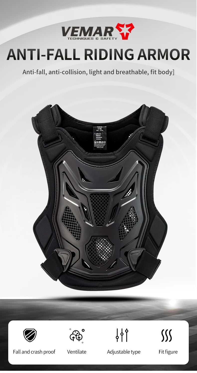 Motorcycle Motocross Racing Vest – Adult Off-Road Armor Chest Protector for Dirt Bike Safety
