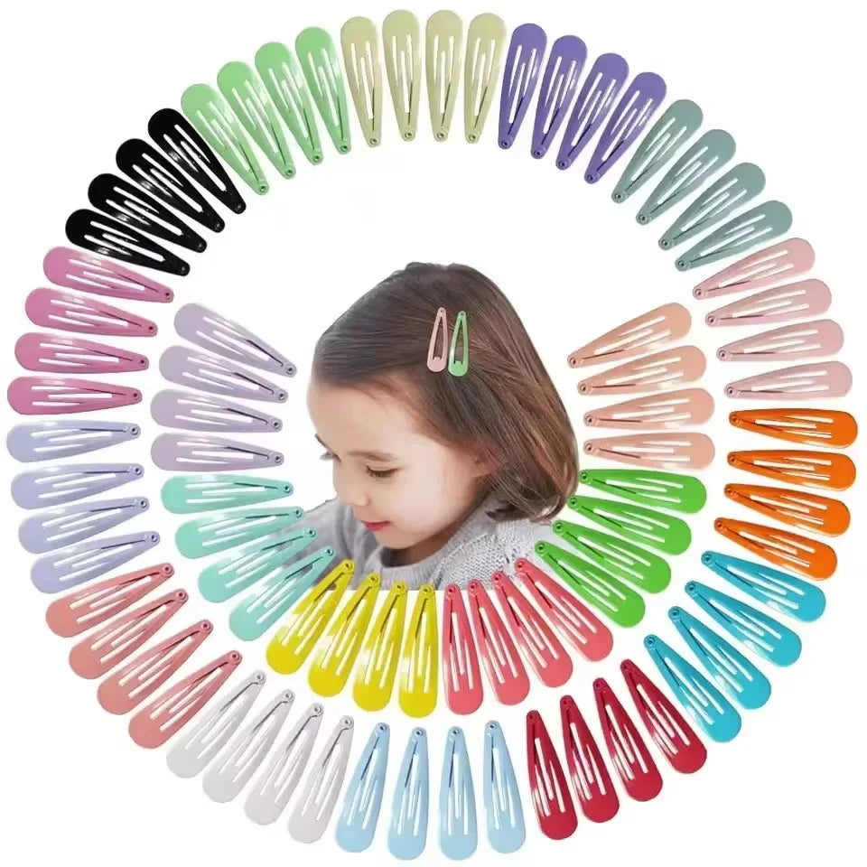 40PCS Girls Candy Color Drip Hair Clips – Korean Princess Barrettes & Hairpins, Kids Hair Accessories