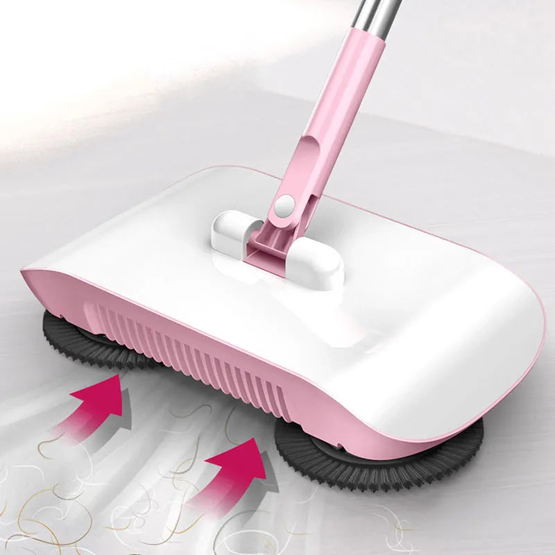 2-in-1 Hand Push Broom and Mop Combo Set - Household Dustpan and Broom for Floor Cleaning - Magic Sweeper Home Cleaning Tools