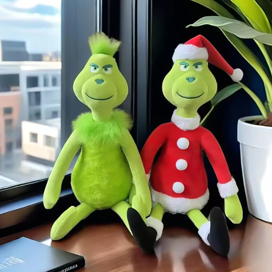 Green Shaggy Anime Figure – Green-Haired Monster Plush Doll, Christmas Decoration & Birthday Gift for Kids