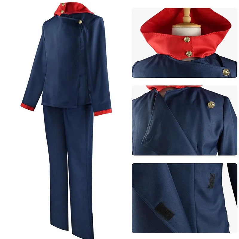 Jujutsu Kaisen Cosplay Costume - Yuji Itadori, Toge Inumaki & Megumi Fushiguro Uniform with Pants for Anime Conventions