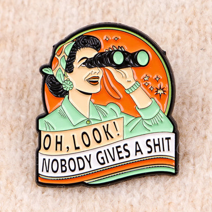 Sarcastic Quote Enamel Pin – Vintage Lapel Brooch Badge for Backpack, Clothing & Accessories, Humorous Jewelry Gift