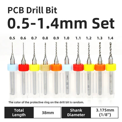 0.1–1.0mm Micro Carbide PCB Drill Bit Set – Tungsten Steel Bits for CNC, Wood & Circuit Board Precision Drilling