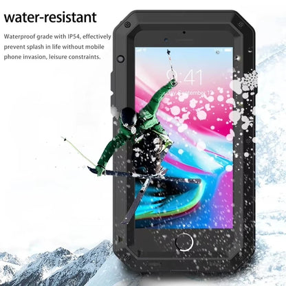 Heavy Armor Metal Rugged Case for iPhone 16/15/14/13/12/11 Pro Max/XR/XS/8 Plus – Shockproof Premium Cover with Gorilla Screen Protector