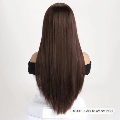 26" Long Straight Synthetic Wig – Fashion Color Wig for Women, Daily Wear, Halloween Costume, Party & Cosplay