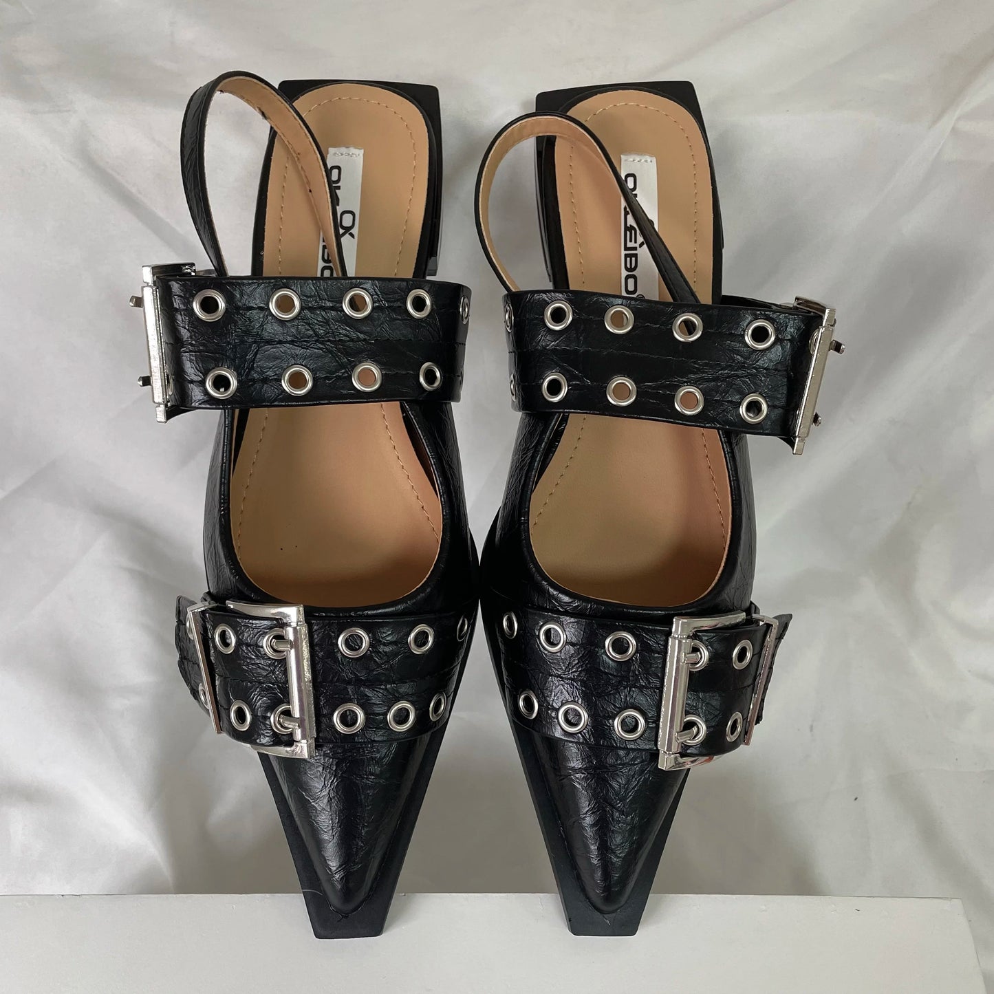 Women’s Pointed Toe Slingback Sandals – 2025 Spring Fashion Flats, Large Sizes