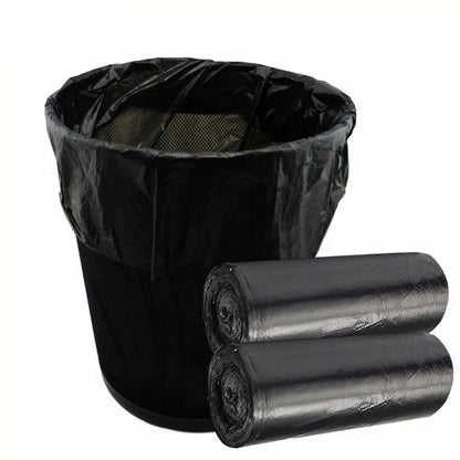 100pcs Black Household Rubbish Bags for Bathroom, Kitchen, and Trash Can - Disposable Plastic Garbage Bags