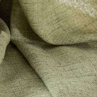Modern Solid Color Pleated Window Curtain – Texture Floor-Length Yarn Cotton Translucent Curtain for Home