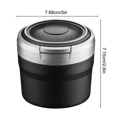 Car Ashtray Garbage Coin Storage with LED Light | Portable Detachable Vehicle Ashtray Holder | Interior Parts