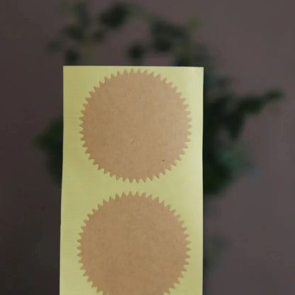 100PCS 45mm Gold Foil Embossed Stickers – Serrated Seal Labels for Diplomas, Awards & Certificates
