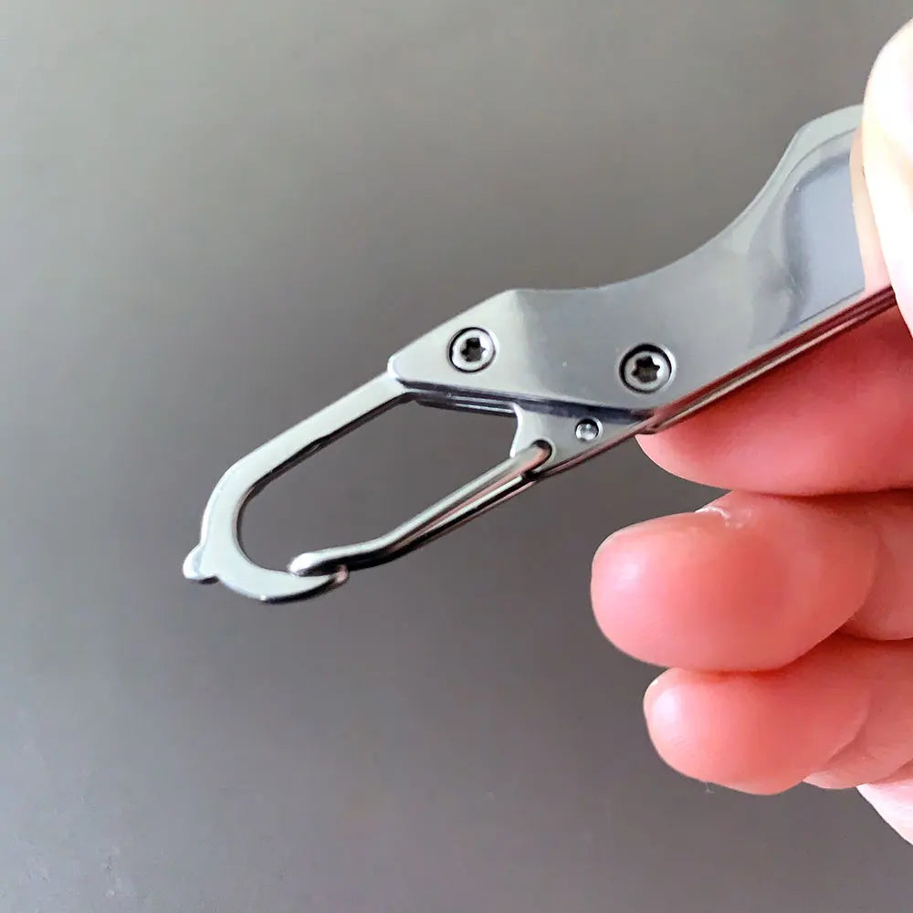 Stainless Steel Mini Folding Knife - Portable Outdoor Camping Pocket Tool, Keychain EDC Multitool with Buckle