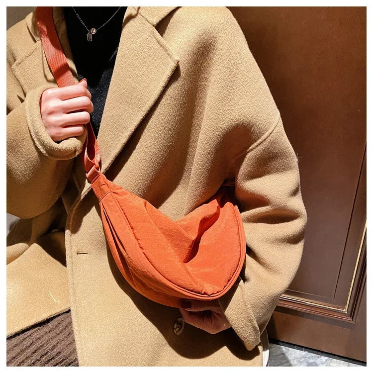 Casual Nylon Hobo Crossbody Bag for Women – Shoulder, Half Moon, Tote Travel Shopper & Purses