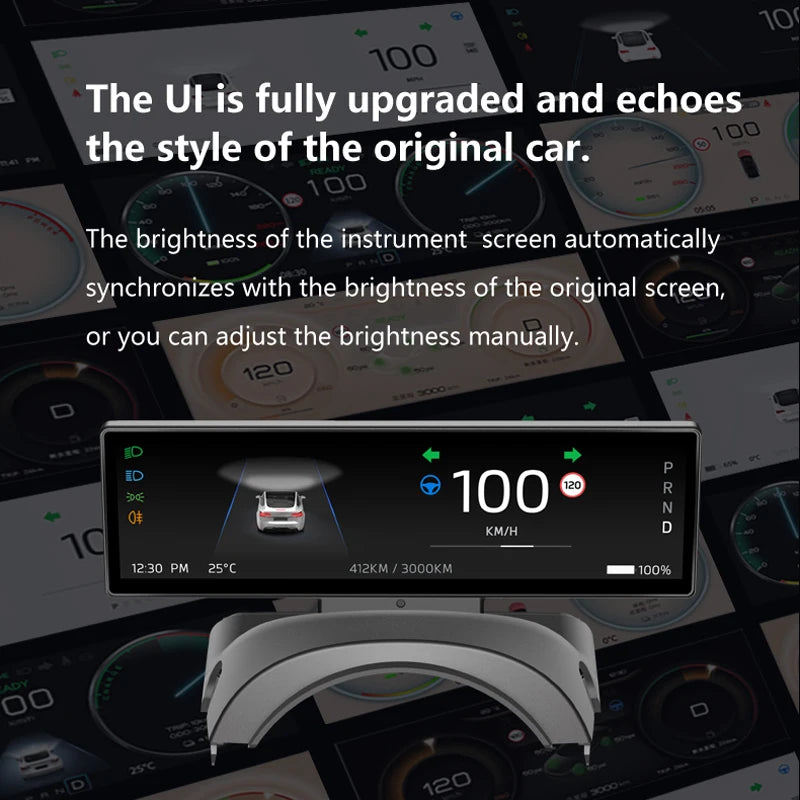 Carbar 8.8" Smart Dashboard Touch Screen – Wireless CarPlay & Android Auto for Tesla Model 3 & Y, Free Air Vent Camera