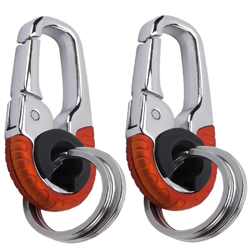 Men’s Stainless Steel Keychain Buckle – Carabiner Hook Key Ring for Outdoor & Car Accessories