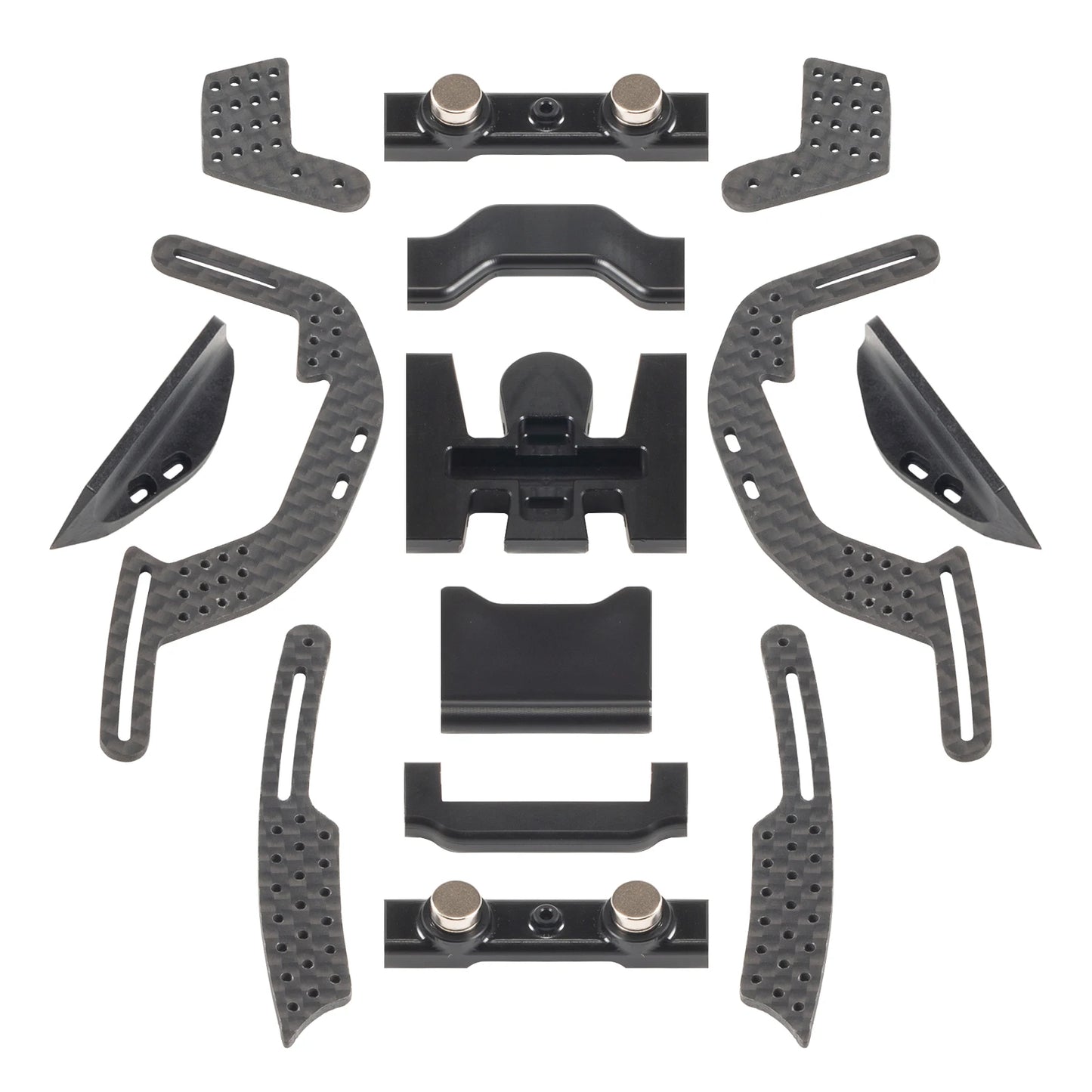 Carbon Fiber 1/24 LCG Chassis Kit - High-Clearance Adjustable Wheelbase for SCX24 Custom Performance Builds