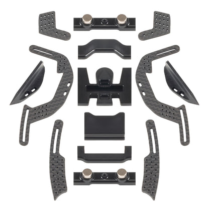 Carbon Fiber 1/24 LCG Chassis Kit - High-Clearance Adjustable Wheelbase for SCX24 Custom Performance Builds