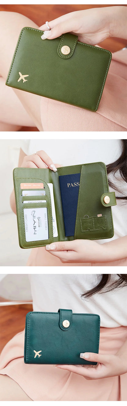 Minimalist RFID Passport Clip Multifunctional PU Leather Wallet – ID & Credit Card Holder Travel Accessory