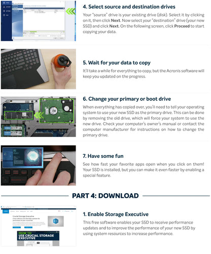 Crucial P3 Plus 1TB PCIe Gen4x4 NVMe M.2 SSD – 500GB, 1TB, 2TB, 5000MB/s Speed (OEM Package)