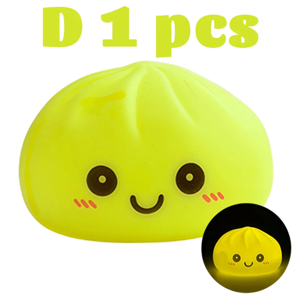2027 Kawaii Dumpling Night Light - Cute Glowing Dumpling Steamer Desktop Ornament and Gift Decor