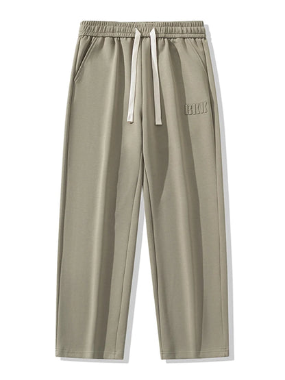 Men’s Wide Leg Cotton Sweatpants – Straight Fit Drawstring Casual Sports Track Pants, Big Size up to 8XL