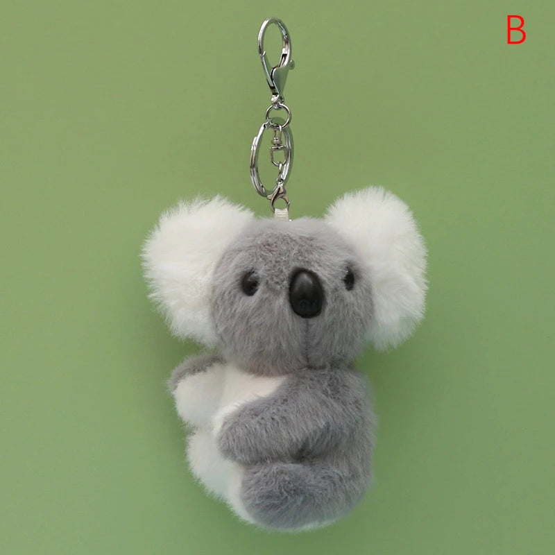 Cute Koala Plush Keychain – Soft Toy Keyring, Bag Pendant, DIY Jewelry Accessory, Novelty Gift Charm for Women