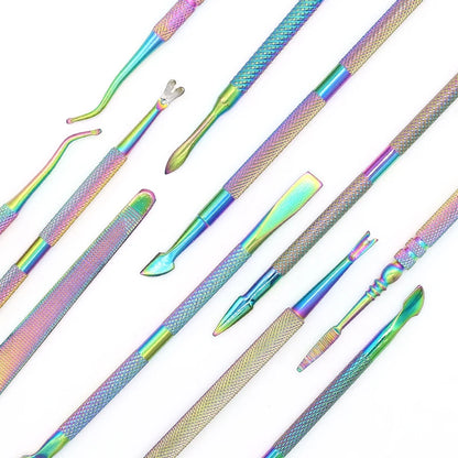 Stainless Steel Dead Skin Remover & Cuticle Pusher - Double-Ended Nail Care Tool for Professional Nail Art Cleaning and Care - 1 Piece