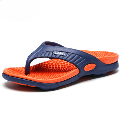 YRZL Summer Men’s Flip Flops - 2024 Soft Bottom Non-Slip Beach Sandals, Comfortable Outdoor Slide Slippers