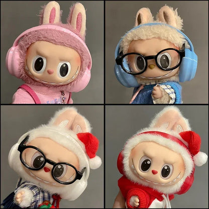 Labubu Doll Accessories — 17cm Fashion & 10cm Cotton Doll Macaron Color Earphones for Labubu Dolls