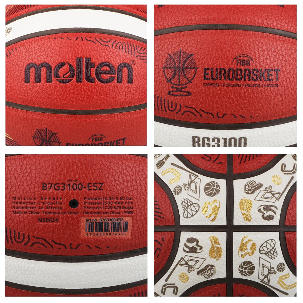 2025 Molten Basketball — Official Size 5/6/7 PU Indoor & Outdoor Ball for Men, Training, Match & Team Games