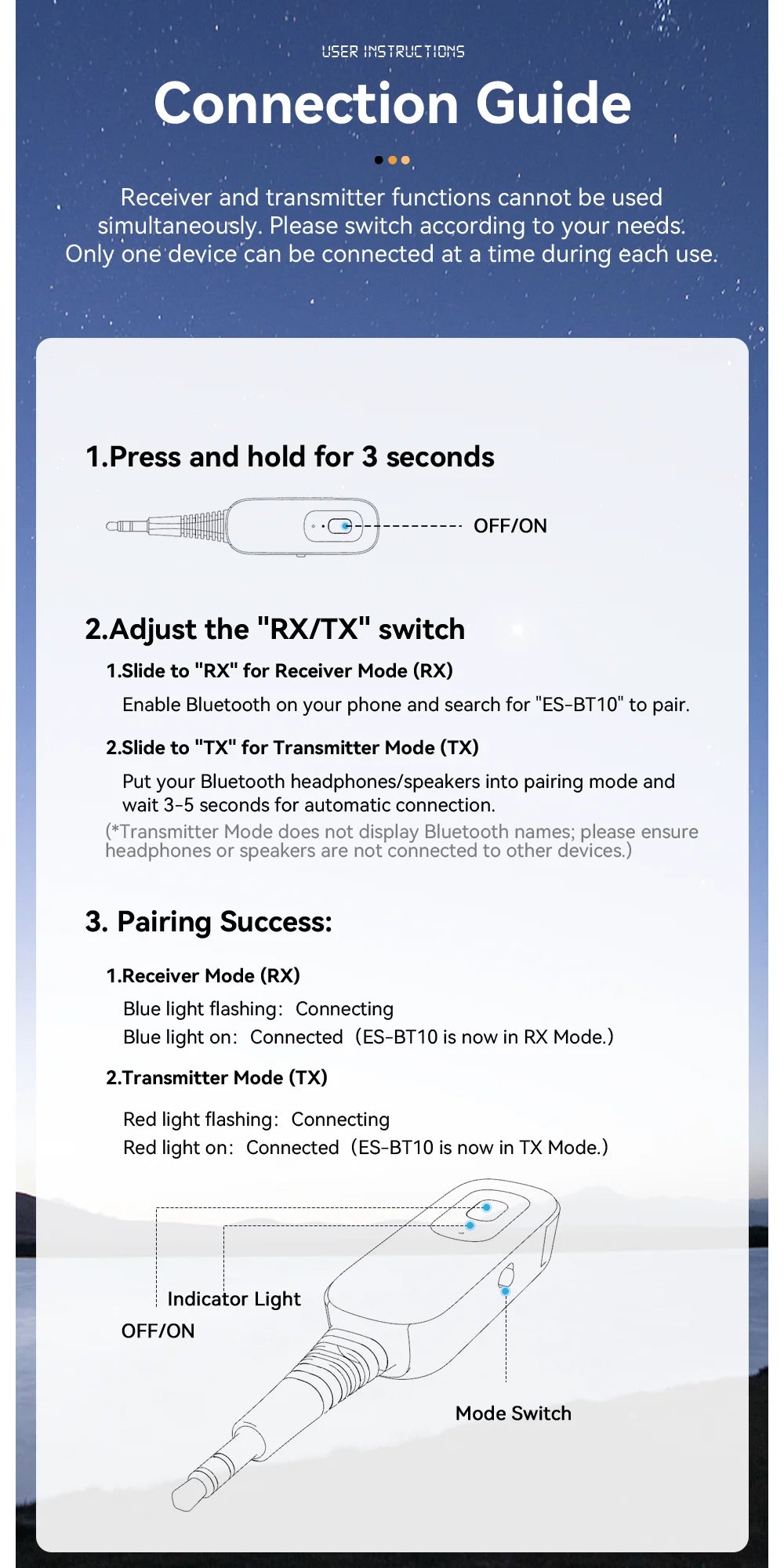 Essager Bluetooth 5.1 Audio Receiver & Transmitter – 3.5mm AUX Wireless Adapter with Mic for PC, TV, Car & Speakers